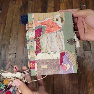 Handcrafted Mixed Media Junk Journal - smash book, notebook, or commonplace book